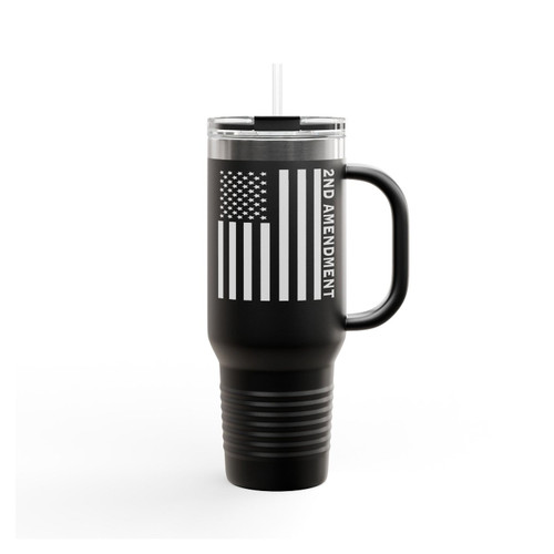 Second 2Nd Amendment American Flag Patriotic Gun Rights Insulated Travel Mug