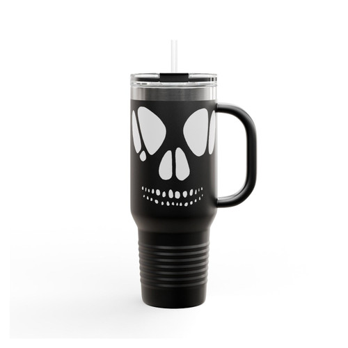 Skull Cut Out Printed Insulated Travel Mug