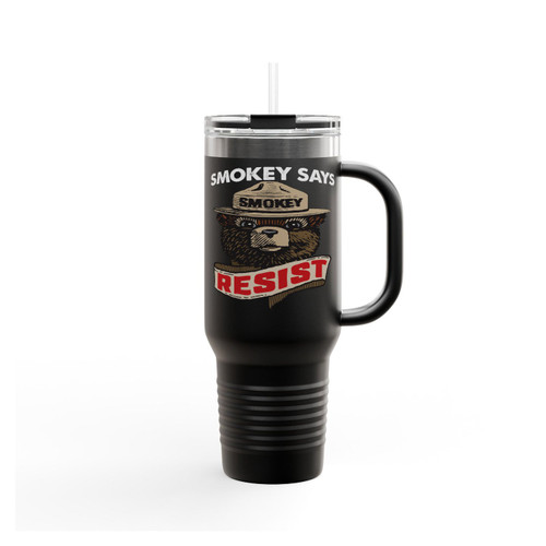 Smokey Says Resist Anti Trump Protest Science March March For Science Climate Change National Park Protest Insulated Travel Mug