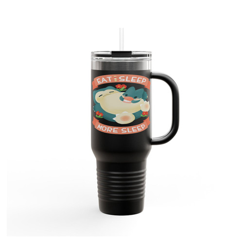 Snorlax Eat Sleep More Sleep Snorlax Pokemon Monster Hunter Sleeping Snorlax Insulated Travel Mug