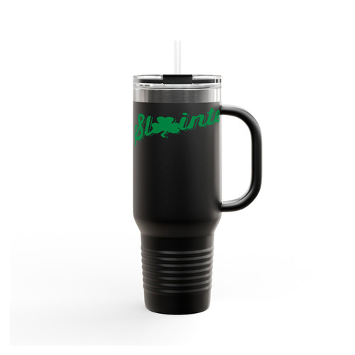 St Patrick's Day Slainte Clover Insulated Travel Mug