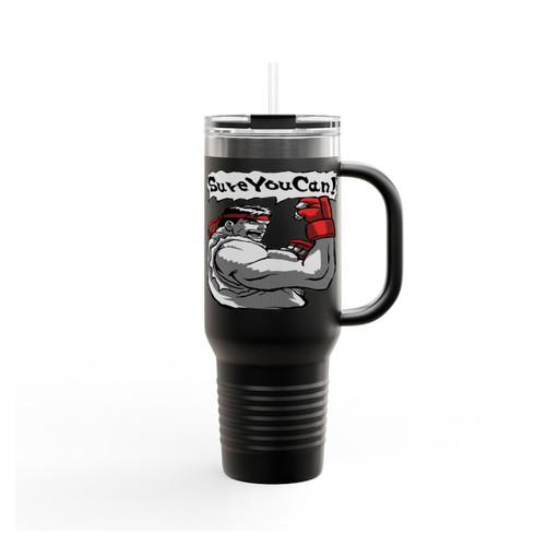 Street Fighter Shoryuken Sure You Can Video Game Insulated Travel Mug