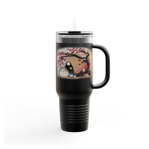 Studio Ghibli Characters Cherry Blossom Tree Insulated Travel Mug