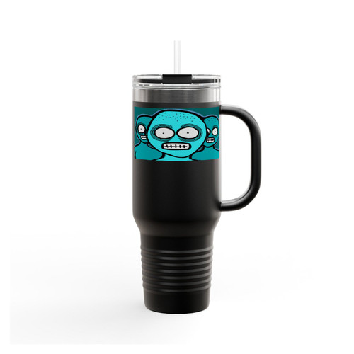 Three Chilling Grins Blue Ice Insulated Travel Mug
