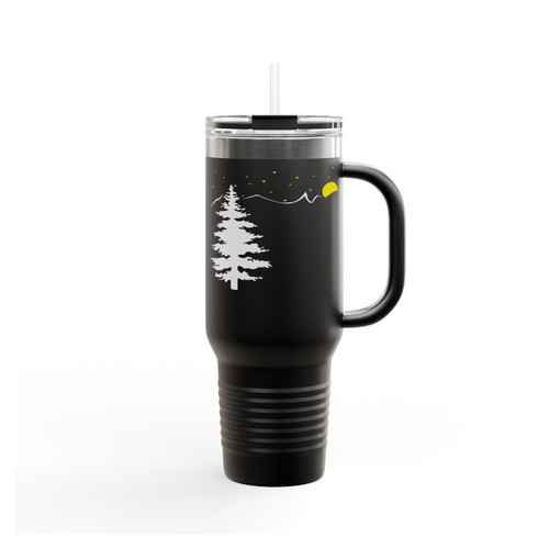 Tree Star And Moon Outdoors Mountain Insulated Travel Mug