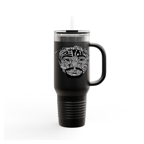 Tupac Face With Words Only God Can Judge Me Insulated Travel Mug