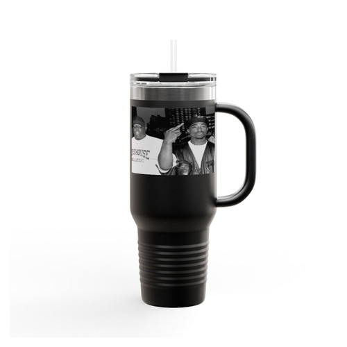 Tupac Middle Finger With Big Eazy E Biggie Insulated Travel Mug