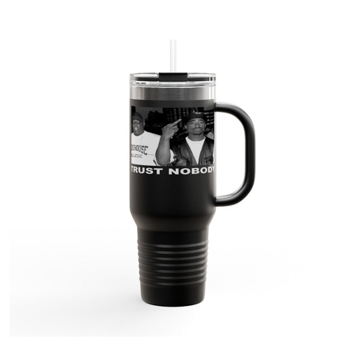 Tupac Trust Nobody Middle Finger Insulated Travel Mug