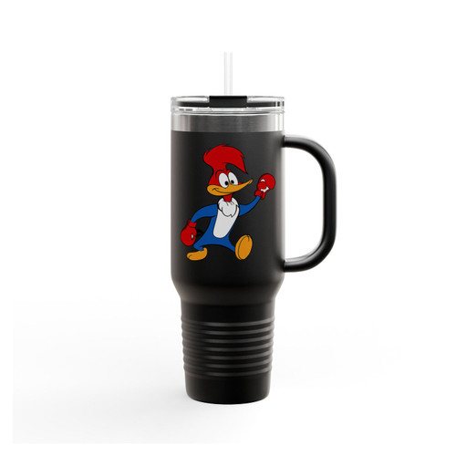 Woody Woodpecker Boxing Funny Cartoon Insulated Travel Mug