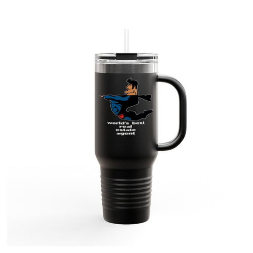 World's Best Real Estate Agent Superhero Insulated Travel Mug