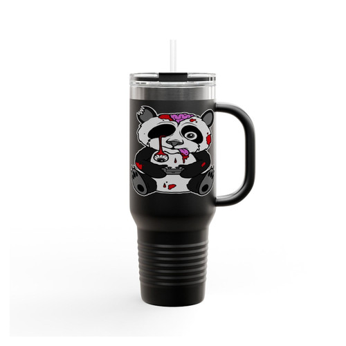 Zombie Panda Gamer Drop Geek Emo Scene Tattoo Dead Cute Insulated Travel Mug