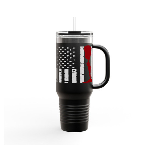 Amputee Prosthetic Patriotic Flag Insulated Travel Mug