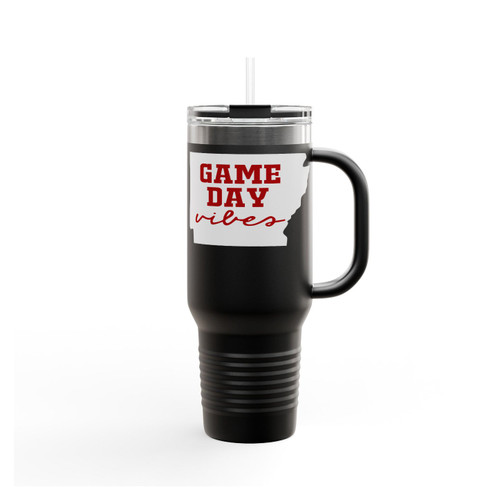 Arkansas Game Day Vibes Insulated Travel Mug