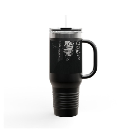 Baphomet Goat Head Anton Satan Lavey Chruch Inverted Cross Insulated Travel Mug