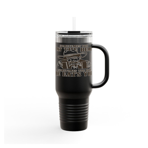 Big Lebowski Sometimes You Eat The Bear Quote Insulated Travel Mug
