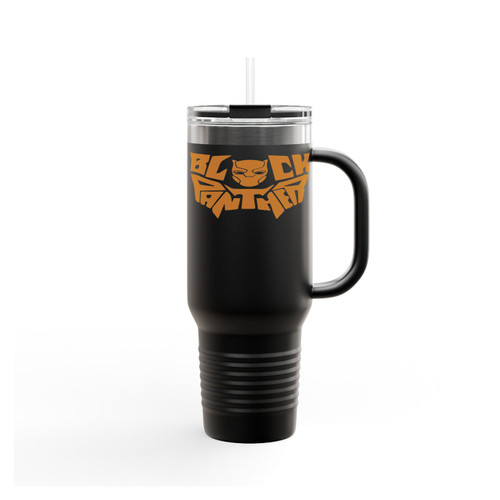Black Panther Marvel Logo Insulated Travel Mug