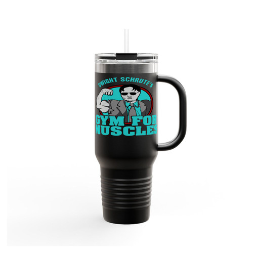 Dwight Schrute Gym For Muscles Insulated Travel Mug