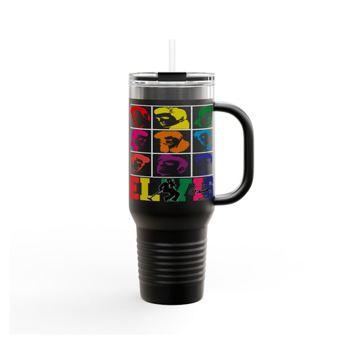Elvis Presley King Of Rock Colorful Insulated Travel Mug