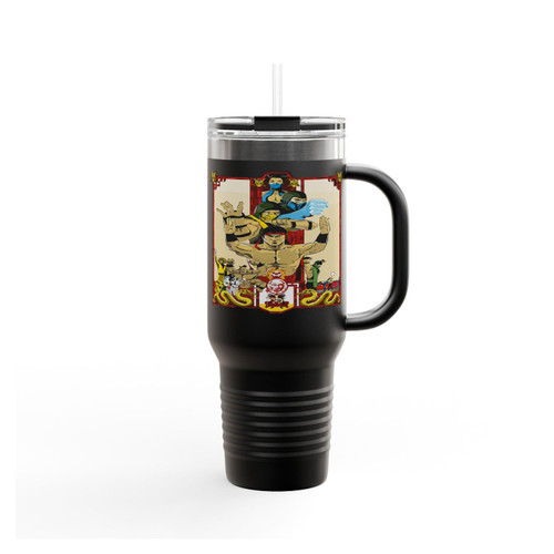 Enter Kombat Mortal Kombat Enter The Dragon Mashup Insulated Travel Mug