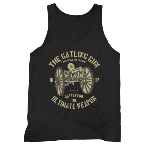 Our cotton the gatling gun ultimate weapon vintage poster men tank top is perfect for those intense workouts in the gym, at practice or pickup games.