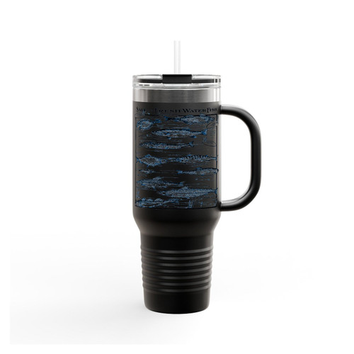 Go Fish Fishing Camping Insulated Travel Mug