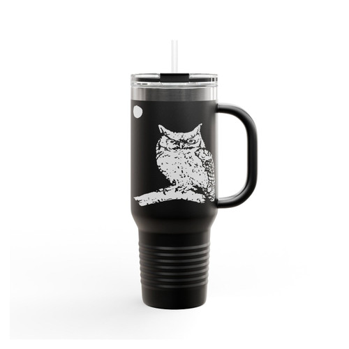 Great Horned Owl Insulated Travel Mug