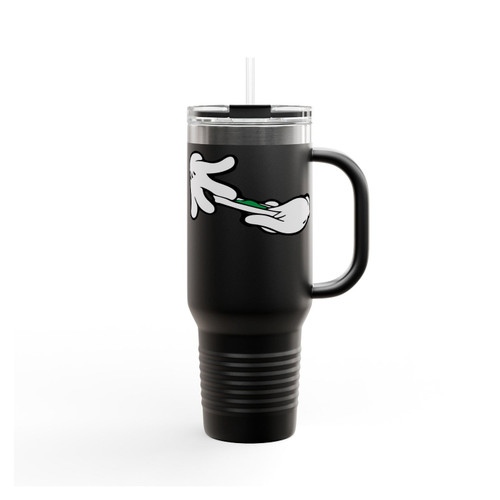 Hands Rolling Joint 420 Weed Pot Insulated Travel Mug