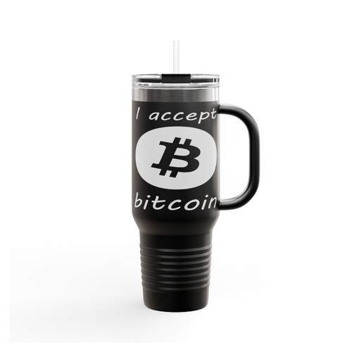 I Accept Bitcoin Insulated Travel Mug
