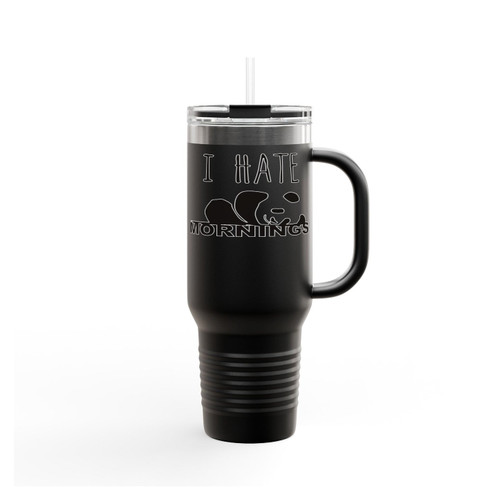 I Hate Mornings Pandaday Insulated Travel Mug