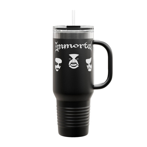 Immortal Norwegian Black Metal Scene Band Logo Insulated Travel Mug