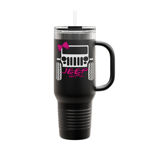 Jeep Girl Pink Insulated Travel Mug