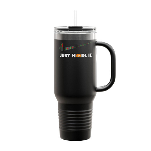 Just Hodl It Bitcoin Cryptocurrency Insulated Travel Mug