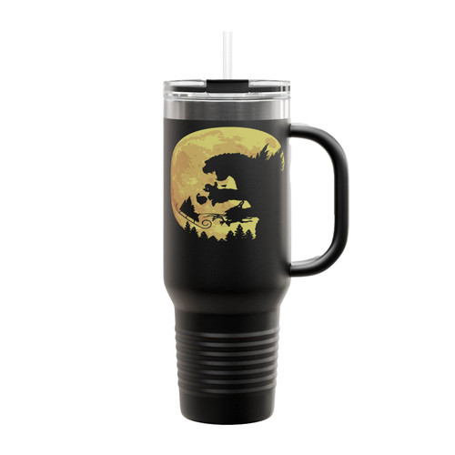 Kaiju Vs Santa Parody Christmas Insulated Travel Mug