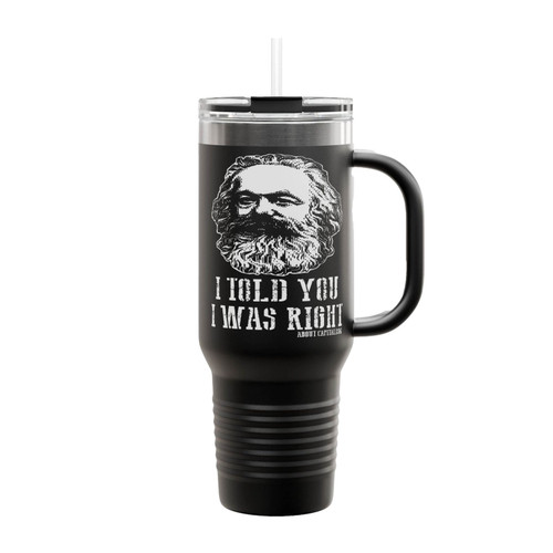 Karl Marx Antifa Communism Anarchism Insulated Travel Mug