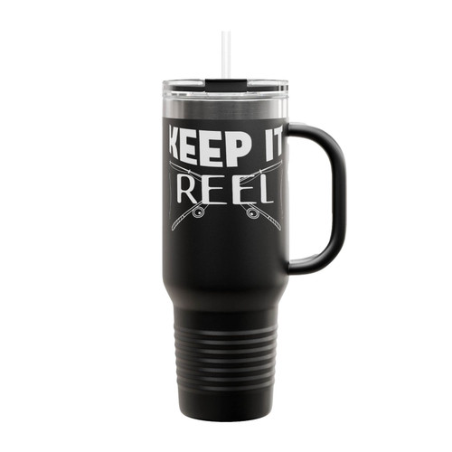 Keep It Reel Funny Fishing Insulated Travel Mug