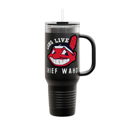 Long Live Chief Wahoo Cleveland Indians Baseball Insulated Travel Mug