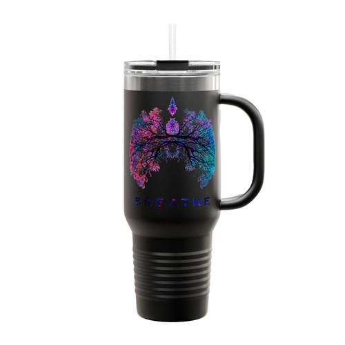 Lungs Breathe Tree Of Life Yoga Insulated Travel Mug