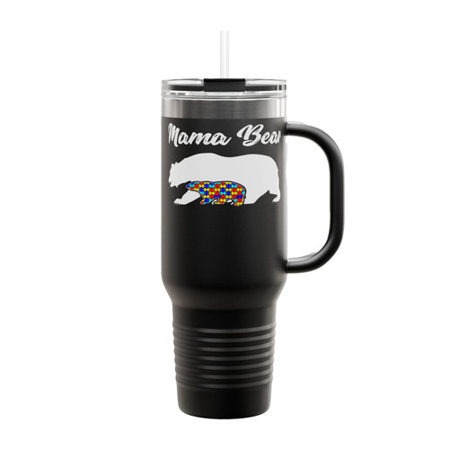 Mama Bear Autism Mom Autism Parent Insulated Travel Mug