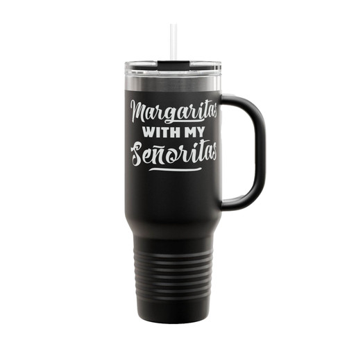 Margaritas With My Senoritas Bachelorette Party Cinco De Mayo Insulated Travel Mug