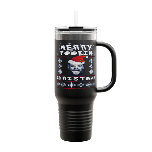 Merry Fookin Christmas Conor Mcgregor Insulated Travel Mug