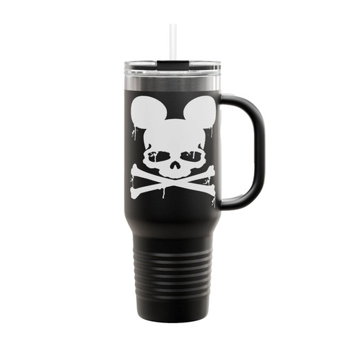 Mickey Mouse Skull And Cross Bones Insulated Travel Mug