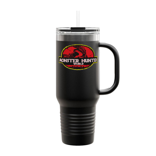 Monster Hunter Rathalos Jurassic Park Logo Parody Insulated Travel Mug