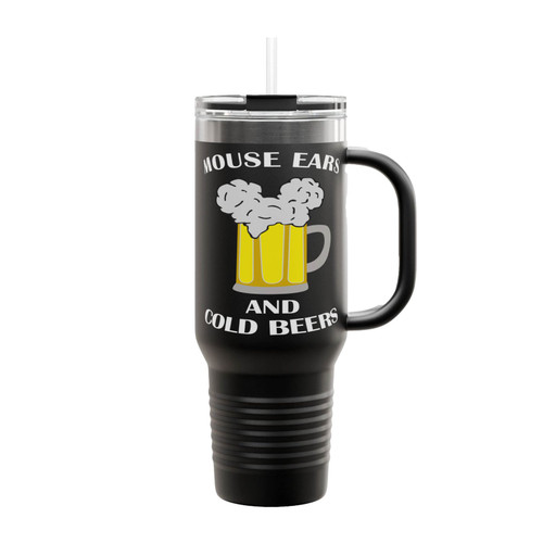 Mouse Ears And Cold Beers 1 Insulated Travel Mug