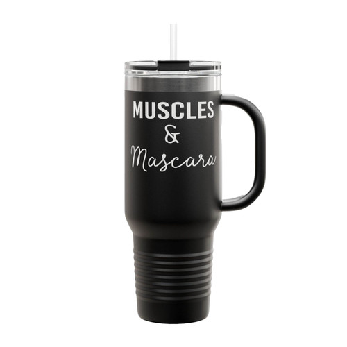 Muscles And Mascara Insulated Travel Mug