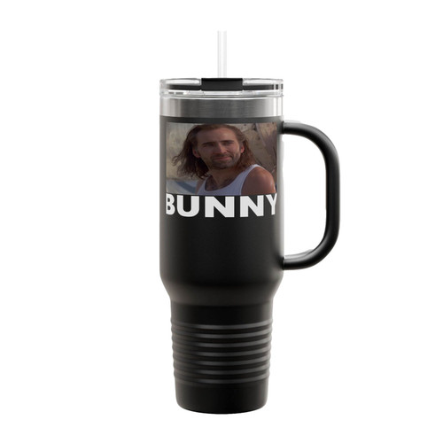 Nicolas Cage Caster Troy Bunny 2 Insulated Travel Mug