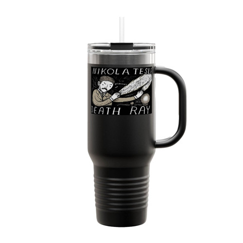 Nikola Tesla Death Ray Insulated Travel Mug