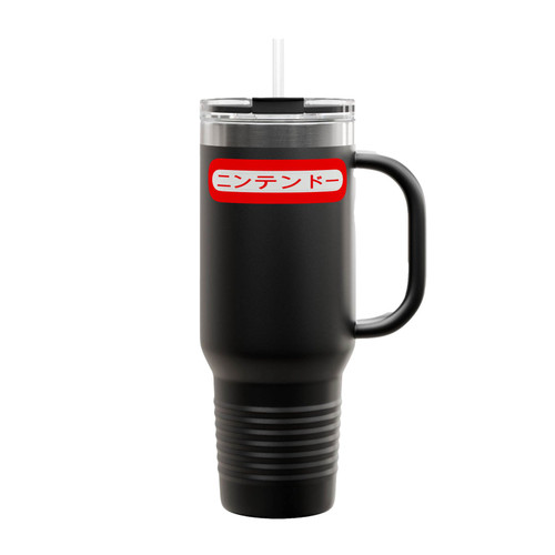 Nintendo Japanese Katakana Inspired Logo Insulated Travel Mug