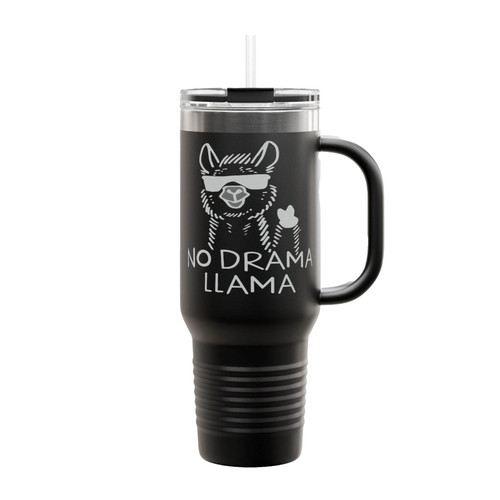 No Drama Llama Funny 1 Insulated Travel Mug