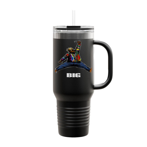 Notorious B. I. G Biggie Smalls Jumpman Mashup Insulated Travel Mug