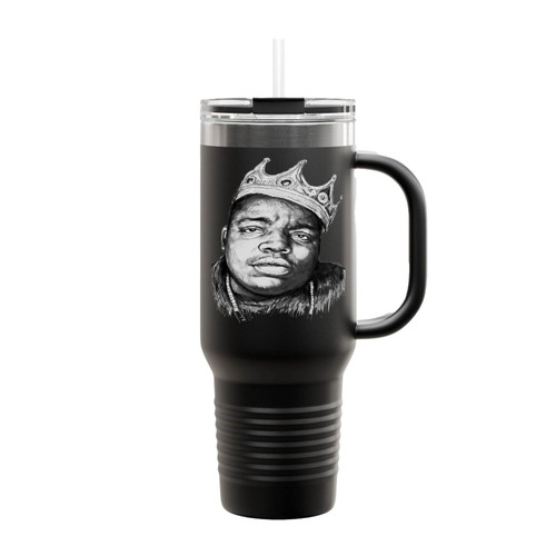 Notorious Big Art Drawing Insulated Travel Mug